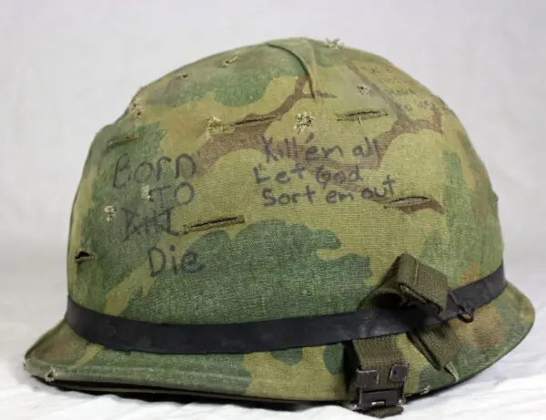 U.S. M1 paratrooper helmet Vietnam War - Image 13