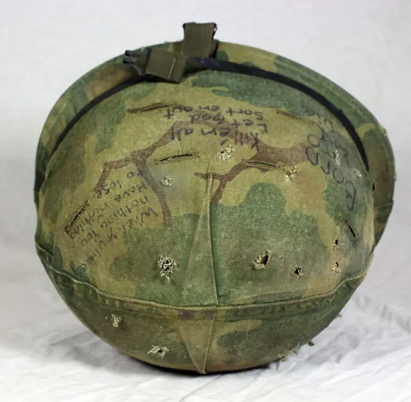 U.S. M1 paratrooper helmet Vietnam War - Image 14