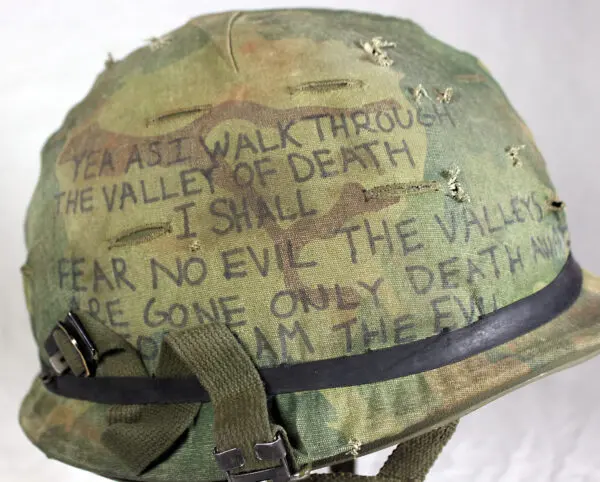 U.S. M1 paratrooper helmet Vietnam War - Image 17