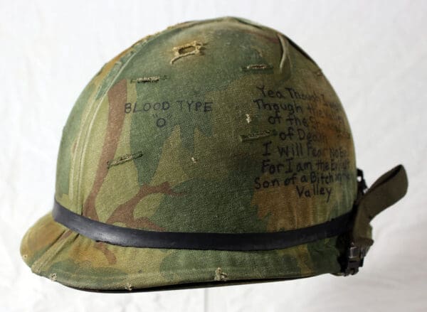 Vietnam M1 helmet and camo cover USMC - Image 13